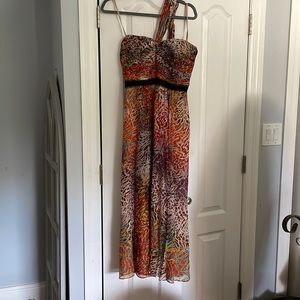 BCBGMaxAzria Sz 8 Dress Body: 97% Silk 3% Metallic Fibers Lining: 100% Polyester